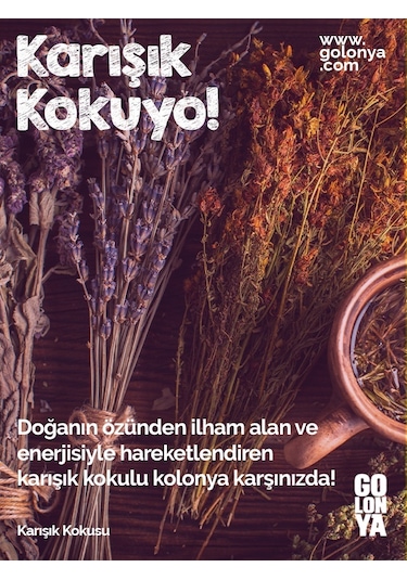 Golonya Karışım Kokulu Cam Şişe Kolonya 250 ML