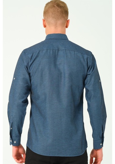 G674 Dewberry Erkek Gömlek-petrol-2 Petrol-2