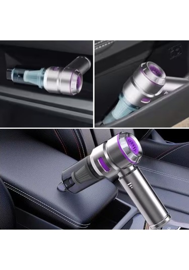 Buffer 9 Farklı Uçlu Kablosuz Şarjlı Araç İçi Süpürge Wireless Destekli, Güçlü Emiş, Taşınabilir Pratik Araç Temizley