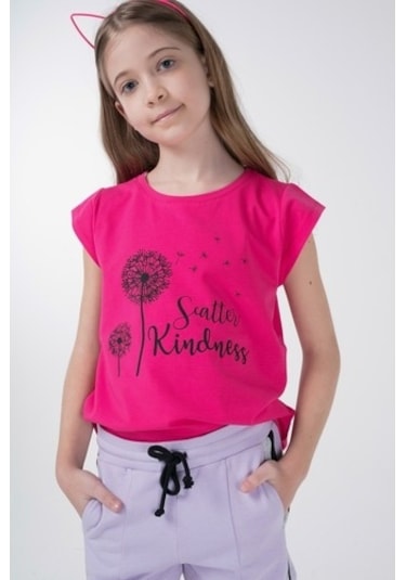 Brz Kids Baskılı Kız Çocuk Kısa Kollu T-Shirt