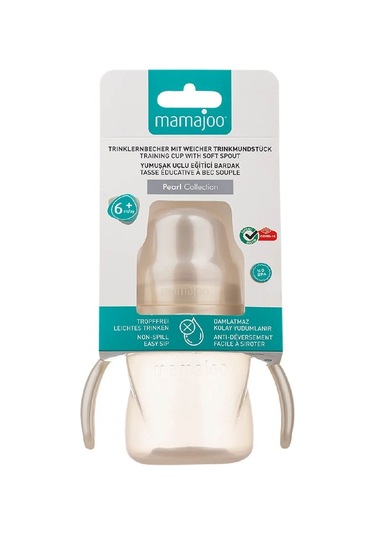 Mamajoo Kulplu Akıtmaz Eğitici Bardak Pearl 160 ML & Anti-Kolik Pudra