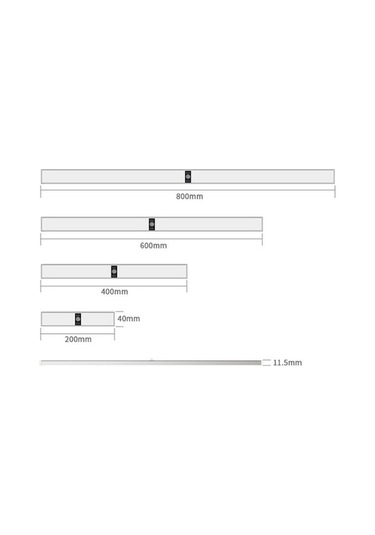 Opulentliving Geeroyoo Hareket Sensörlü Dolap Işığı - 3 Renkli, Şarj Edilebilir, 200-800mm, Beyaz Beyaz