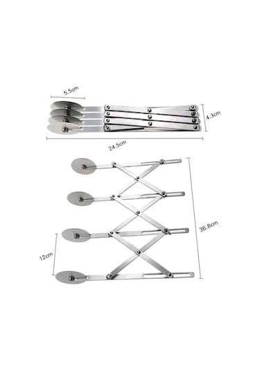 Paslanmaz Çelik Çok Amaçlı Pizza Bıçağı Inox