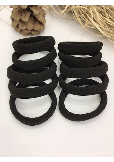 Kalın Lastik 10 Adet Lastik Toka Siyah