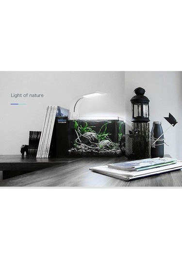 Silkroadselect Duoliang Shop C Stili Süper Ince Led Akvaryum Işığı Su Bitkileri Işık Büyütüyor Su Geçirmez Klipsli Lamba Çok Renkli