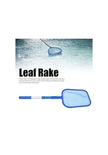 Youmex Halka Desenli Yüzme Havuzu Temizlik Aleti - 3 Bölmeli Uzatılabilir Aluminyum Çubuklu, İnce Ağızlı Yaprak Ve Çöp Kazıcı 28x24.5cm Ağız Ölçüsü Diğer