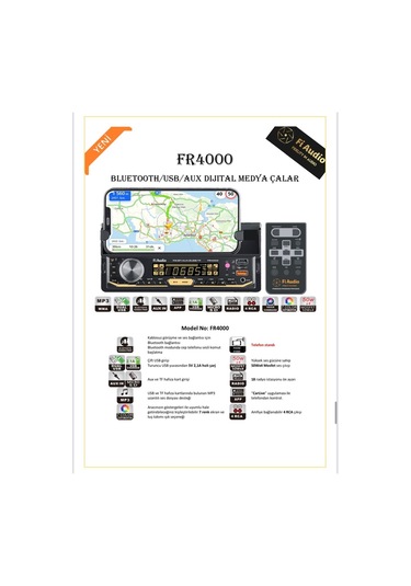 Fi Audio Fr4000 Telefon Standlı Bluetooth/usb/aux Dijital Medya Ç