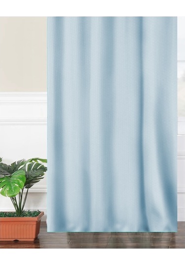 Taç Soft Açık Mavi Fon Perde Mavi