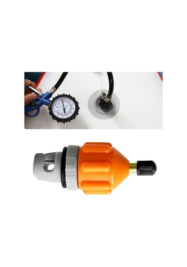 Trendooze Valfi Turuncu Şişme Pompası Pompa Hava Hava Eklentisi Dönüştürücü Bot Adaptörü 7.8x3.4cm Li