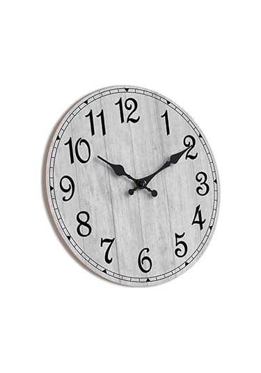 Sessiz Duvar Saatleri, Mutfak Banyo Dekoratif Vintage Rustik Ahşap Saatler Fmy Diğer