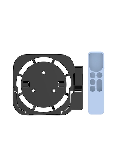 Cbtx iOS TV2 / 3/4/5/6 Uyumlu Duvara Monte Monitör Standı + Kumanda Kılıfı Siyah - Mavi