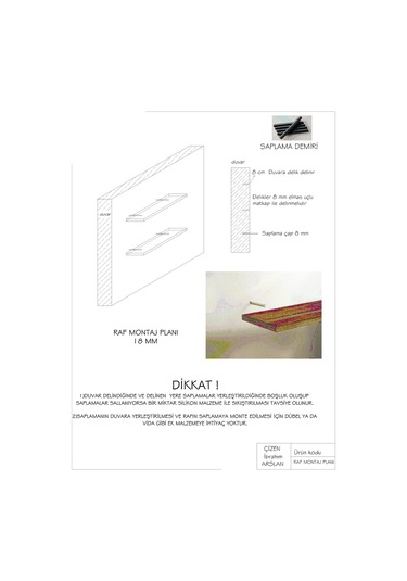 Peakdizayn Fanatiklere Özel 3'Lü Duvar Raf Seti 50*70*90*20Cm