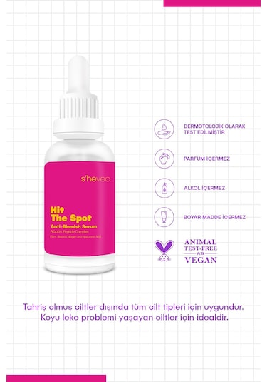 Hit The Spot Serum %100 Vegan Arbutin Ve Peptit Kompleksi ...