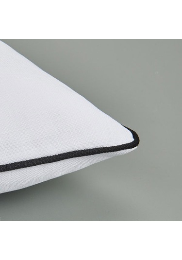 Evidea Soft Ethnic Biyeli Kırlent - Beyaz - 30x50 Cm Beyaz