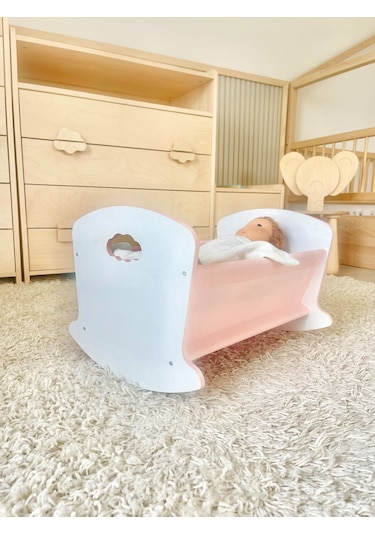 Promodül Bulut Oyuncak Beşik Pembe - Beyaz