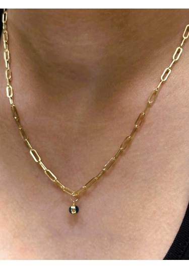 Altın Nazar Göz Boncuklu Ataç Zincir