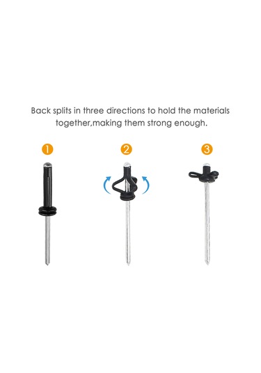 Geeroyoo Jk210313 Siyah Gümüş Çivili Fener, 20 Adet Kapak Contalı Nylon Çift Malzeme Seti