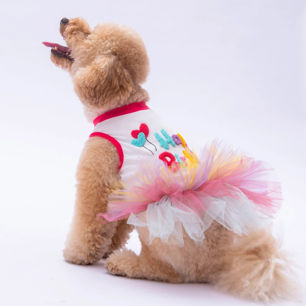 Happy Birthday Kedi Köpek Tütülü Elbise