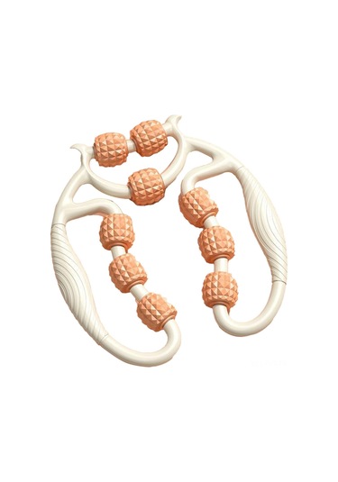 Hangfox 9-tekerlekli 360 Derece Bacak Kasları Masaj Rulosu - Oranj - Kas Yorumu Giderici, Vücut Şekillendirici, Taşınabilir Fitness Aleti Çok Renkli