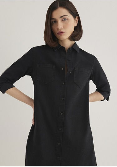 Mavi - Liz Koyu Gri Jean Elbise 130656-34926 Gri