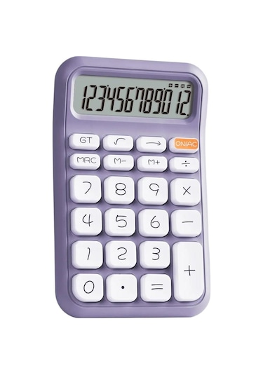 Powermaster Pm-25411 Mor 12 Haneli Hesap Makinesi Beyaz - Siyah