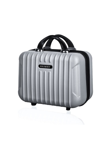 Polo&sky Class Model Gri Renk Abs Makyaj Çantası El Valizi