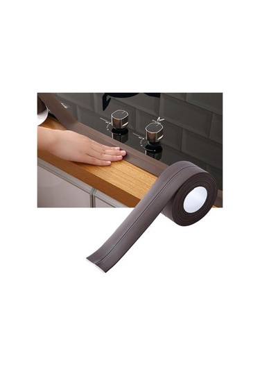 Lavabo Banyo Sızdırmazlık Şeridi Bant Beyaz Pvc Kendinden Yapışkanlı Su Geçirmez Duvar Sticker Banyo Mutfak İçin Kahve 3.8cm X 330cm