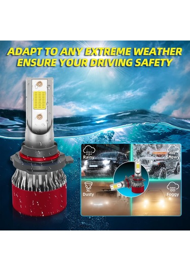 2pcs Led Ampulü Araba Farı H4 H7 Led H11 9005 9006 H1 Araba Ampulü 60000lm Işık Cob Chıps 9007/hb5 Hi/lo 1 Piece Set