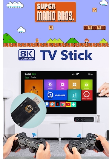 Arcade 8K 10.000 Oyunlu HD Mini TV Android Retro Oyun Konsolu