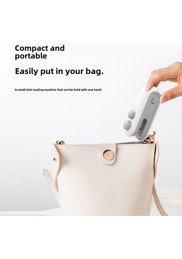 Reedark Ev İçin Mini El Basma Poşet Kapama Aleti - Plastik Poşetleri Güvenli Ve Taze Tutmak İçin Kompakt Kapama Makinesi Beyaz Beyaz