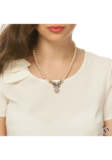 Papatya Elmas Montür Inci Kolye - Muhteşem Yüzyıl - Sevgiliye Hed Sarı