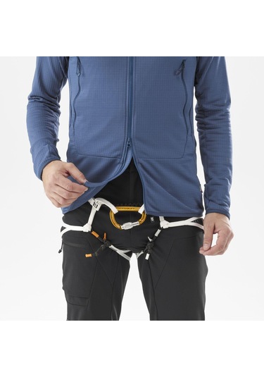 Millet Fusıon Grıd H Erkek Kapşonlu Polar Ceket Tam Fermuarlı Mıv9024 Mıv.n0395 Mavi