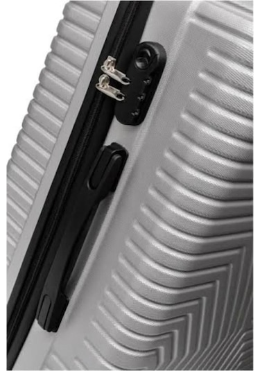 Travel Polo Xxlbattal Boy Dev Boy 90 Cm Valiz & Bavul Gümüş Gri