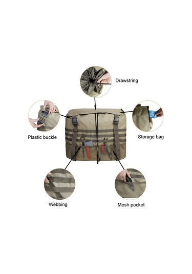 Açık Kamp Off-road Araç Yedek Lastik Aracı Çeşitli Saklama Çantası, Renk: Siyah