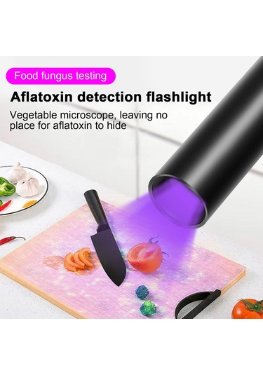 Kosona 365nm Uv Tespit Feneri, Kedi Mantarı Ve Parça Tanıma Işığı, 500mah Pil Ve Alüminyum Gövde, Siyah Siyah