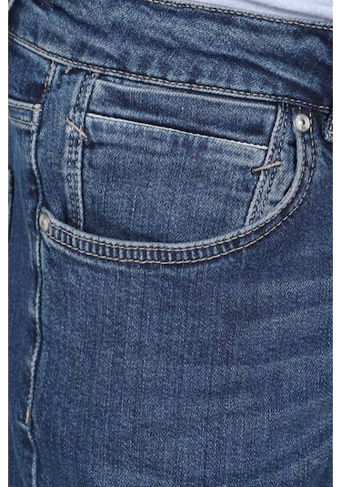 Erkek Koyu Mavi Rahat Kesim Jean Pantolon