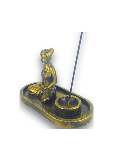 Yogacı Kız Çubuk Tütsülük Ve Tealight Altın