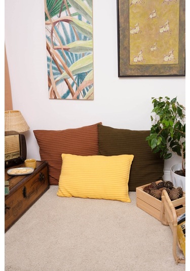 Peraluna Free Pıllow %100 Organik Pamuk Triko Yastık Kılıfı 60x40 Cm Sarı - Sarı