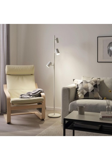 Yer Lambası, Lambader Meridyendukkan Beyaz Renk Metal 160 Cm Ev Aydınlatma Dekorasyon