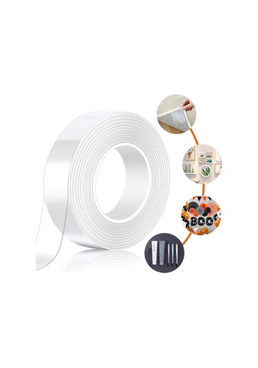 Teltree "yeniden Kullanılabilir Nano Çift Taraflı Bant - İz Bırakmayan, Yıkanabilir, Güçlü Yapışma 3cmx2m " Diğer