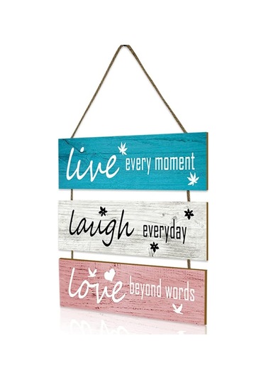 Evrensel Rustik Mutfak Duvar Tabelası, Asılı Rustik Ahşap, Çok Renkli