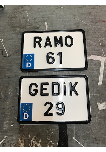 Dekor Plaka.Bisiklet Plakası.Kare Plaka.Motor Plakası Türkiye