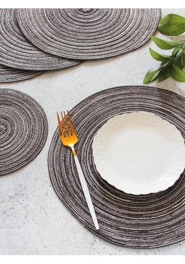 Home Balance Yuvarlak Masa Kılıkçılığı Servis Peçeteleri 243834429 Siyah