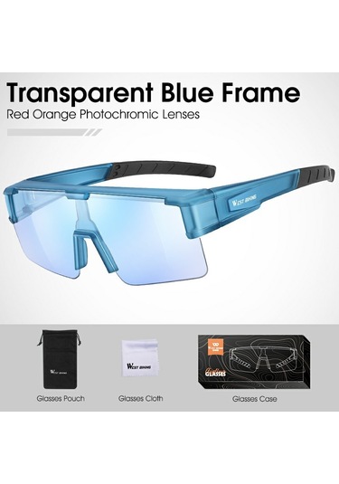 West Bıkıng Yp0703150 Erkekler Kadınlar İçin Polarize Spor Güneş Gözlüğü Pc Çerçeveli Bisiklet Güneş Gözlüğü - Mavi