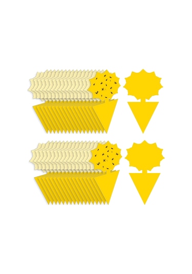 Neevoyu 20 Adet Sarı Güneş Çiçekli Bitki Böcek Tuzağı - İki Yönlü Yapışkan, Uçan Böcekleri Tutmak İçin Dış/iç Mekanlar İçin