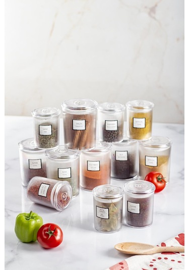 12'li Barok Yuvarlak 2 Boy Kavanoz Seti & Saklama Kabı & Erzak Kabı 6 500 Ml,6 250 Ml