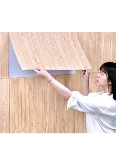 10 Adet Nw37 Ahşap Lambri Arkası Yapışkanlı Esnek Silinebilir