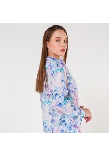 Helen Vual Plaj Gömlek Elbise Mor