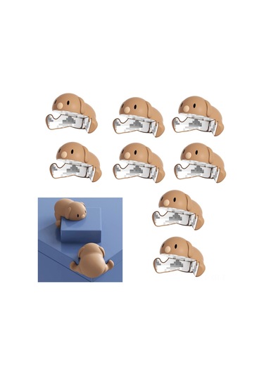 Xiyyadms Kartoon Köpek Desenli Silikon Masa Köşesi Koruyucu, Çocuk Güvenliği İçin Yumuşak Çarpma Engelleyici, 4 Renk Seçeneği, 4 Adet/ Paket Beyaz