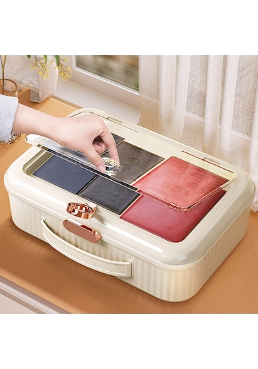 Homyl Belge Saklama Kutusu Çok Katmanlı Dosya Düzenleyici Beyaz